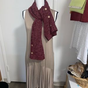 Tunic beige dress with scarf
